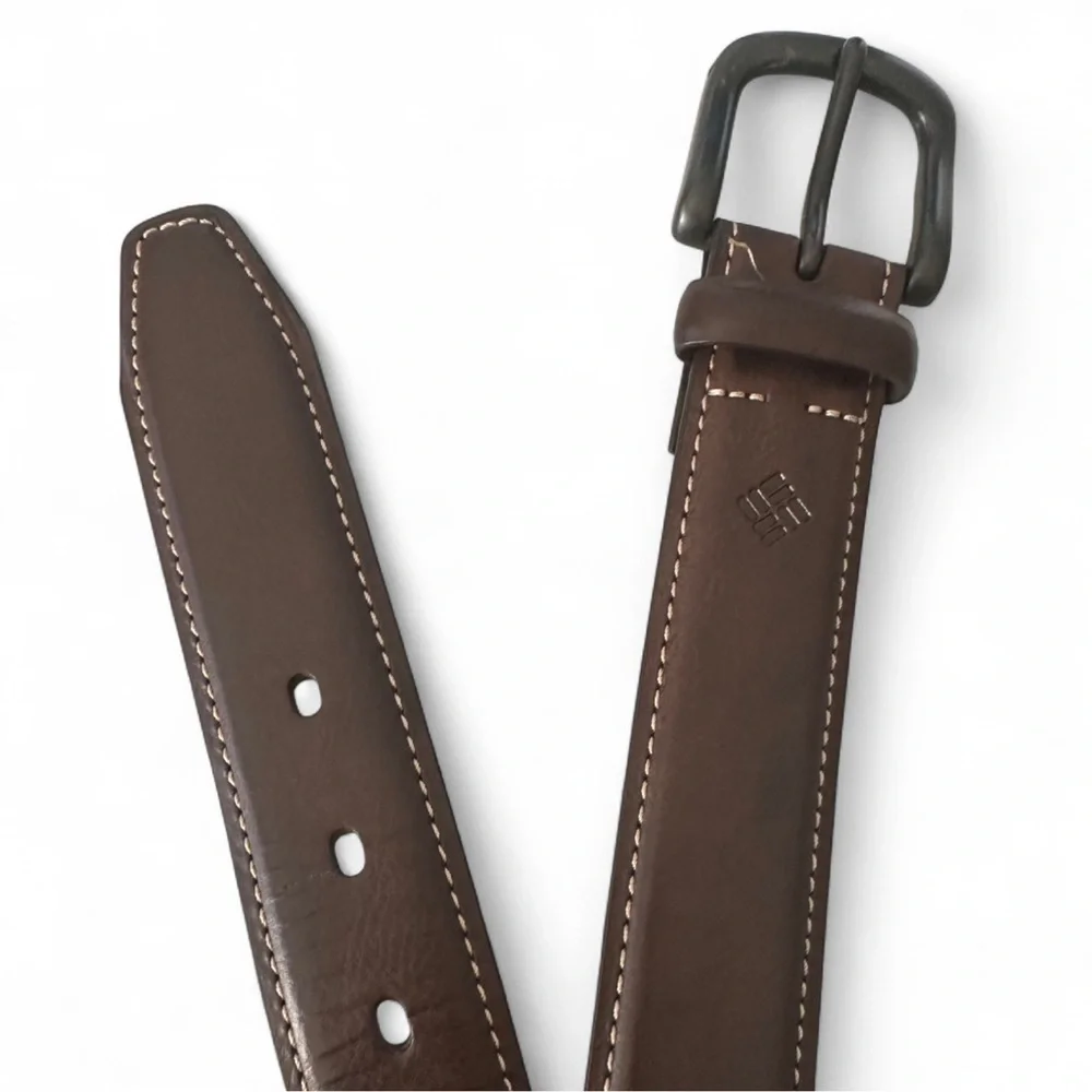 Columbia Sportswear Brown Genuine Leather Classic Belt Mens Size XL 42-44 - Picture 8 of 8